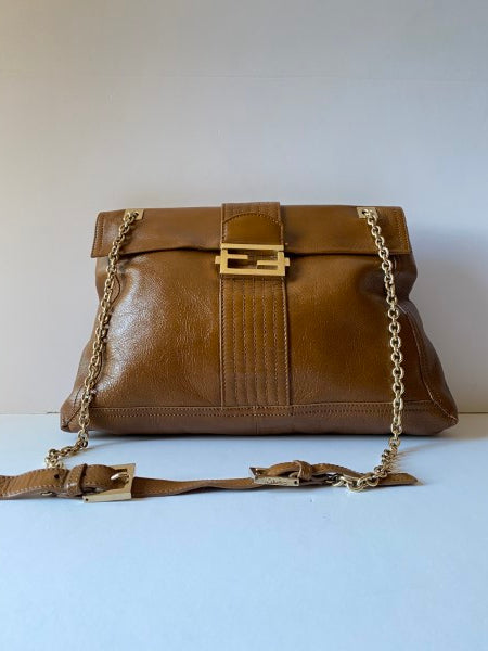 Fendi Brown Baguette Shoulder Bag-handbag-Fendi-The Closet Egypt