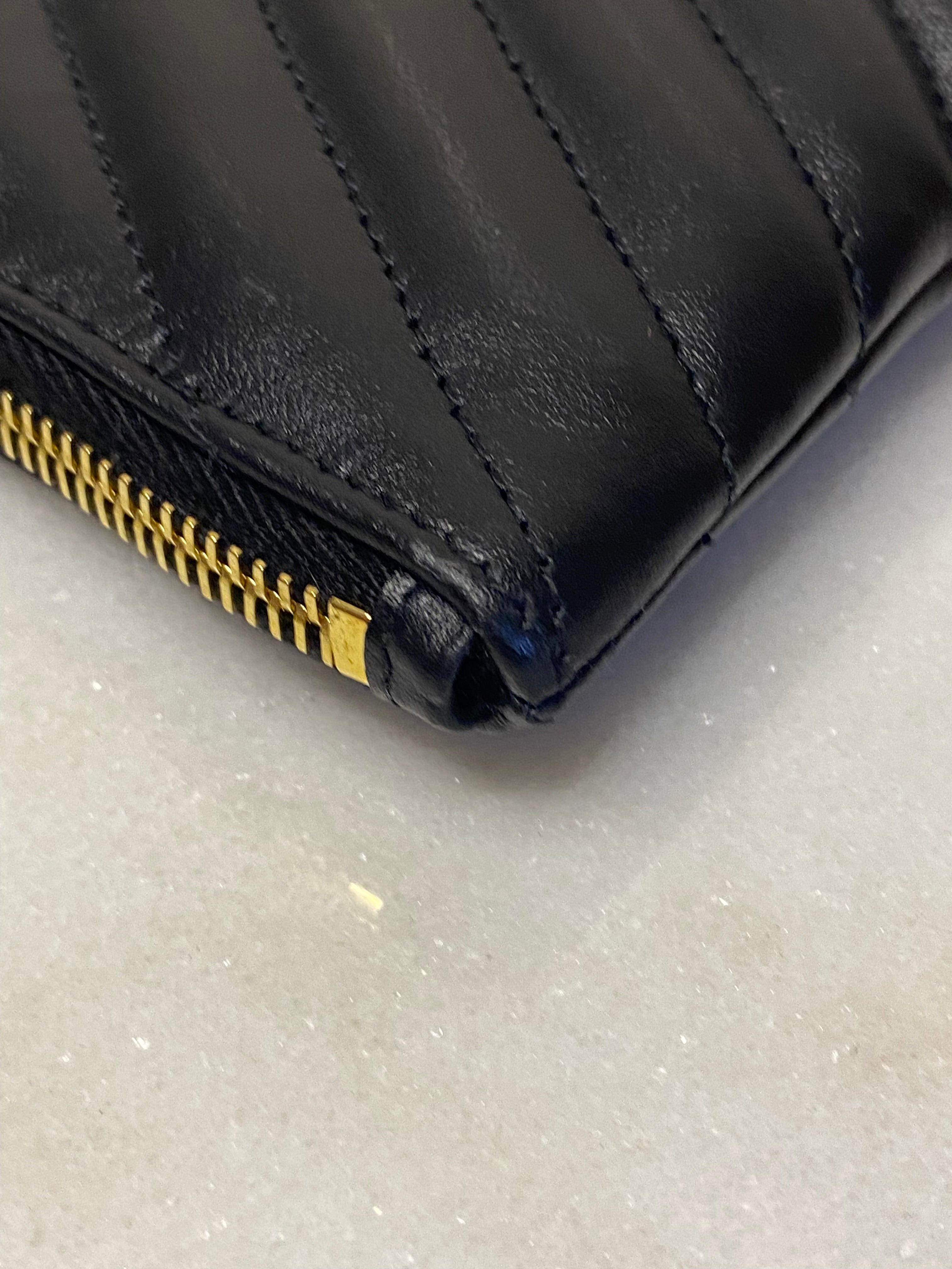 YSL Black Cassandre Medium Classic Clutch-Clutch-YSL-The Closet Egypt