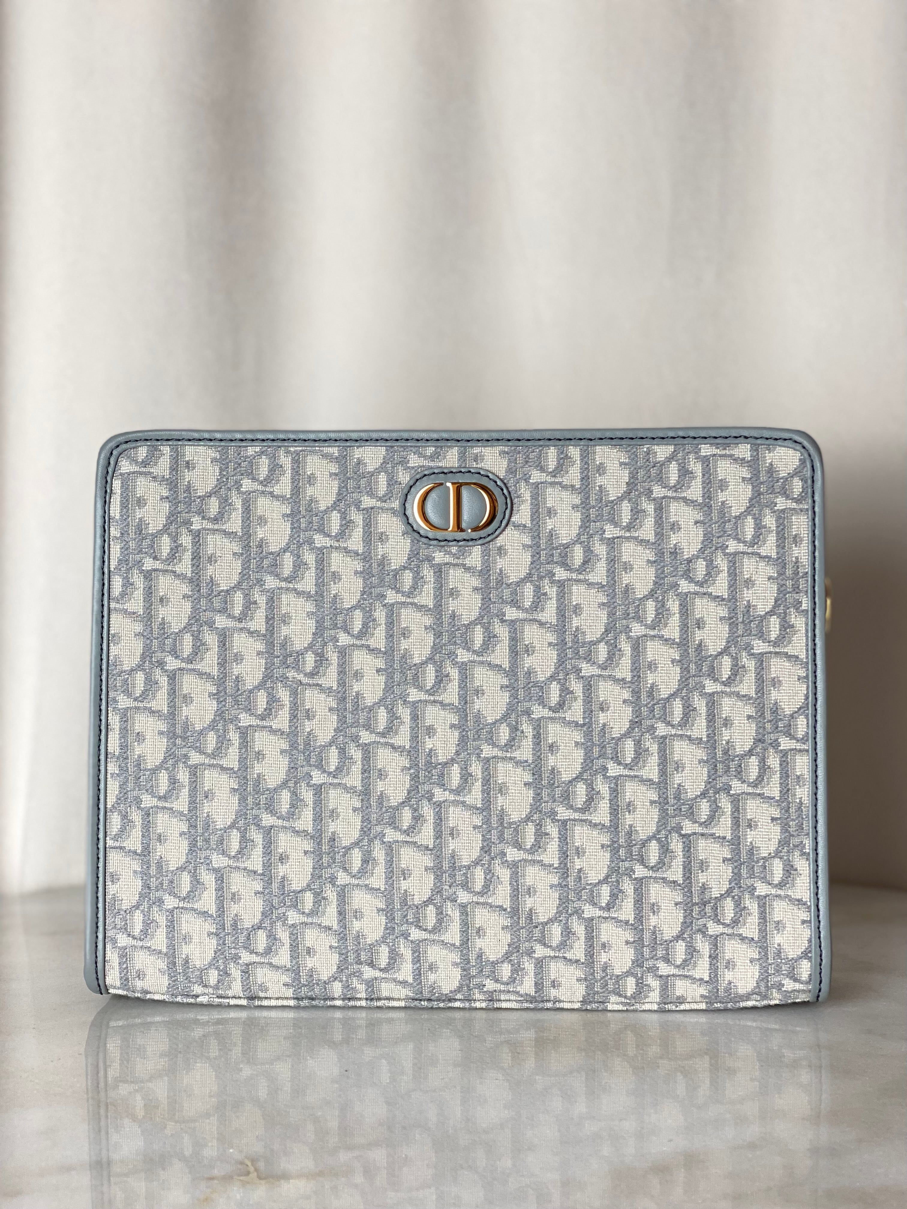 Christian Dior Grey Montaigne Pouch-Pouch-Christian Dior-The Closet Egypt