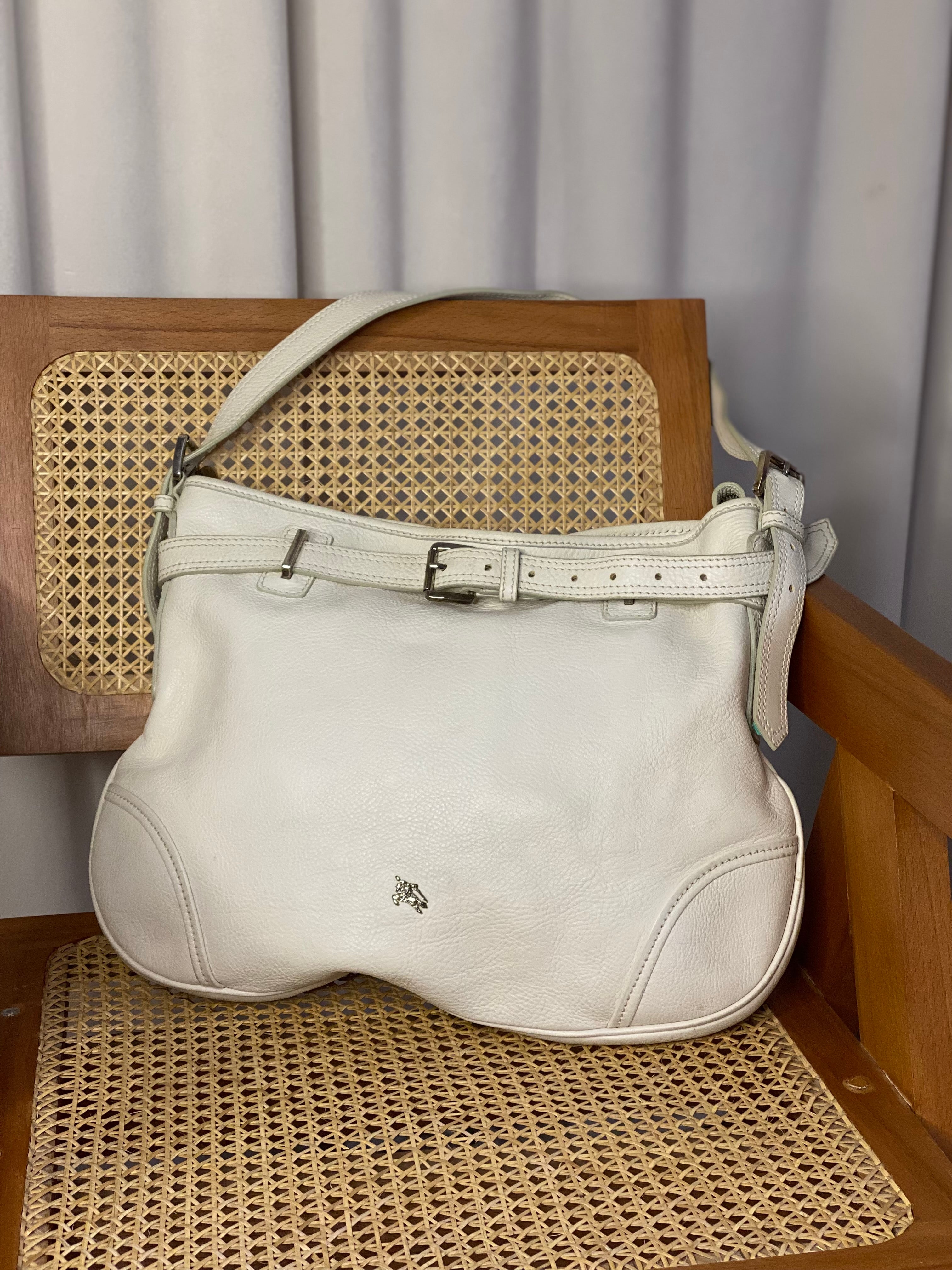 Burberry White Shoulder Bag