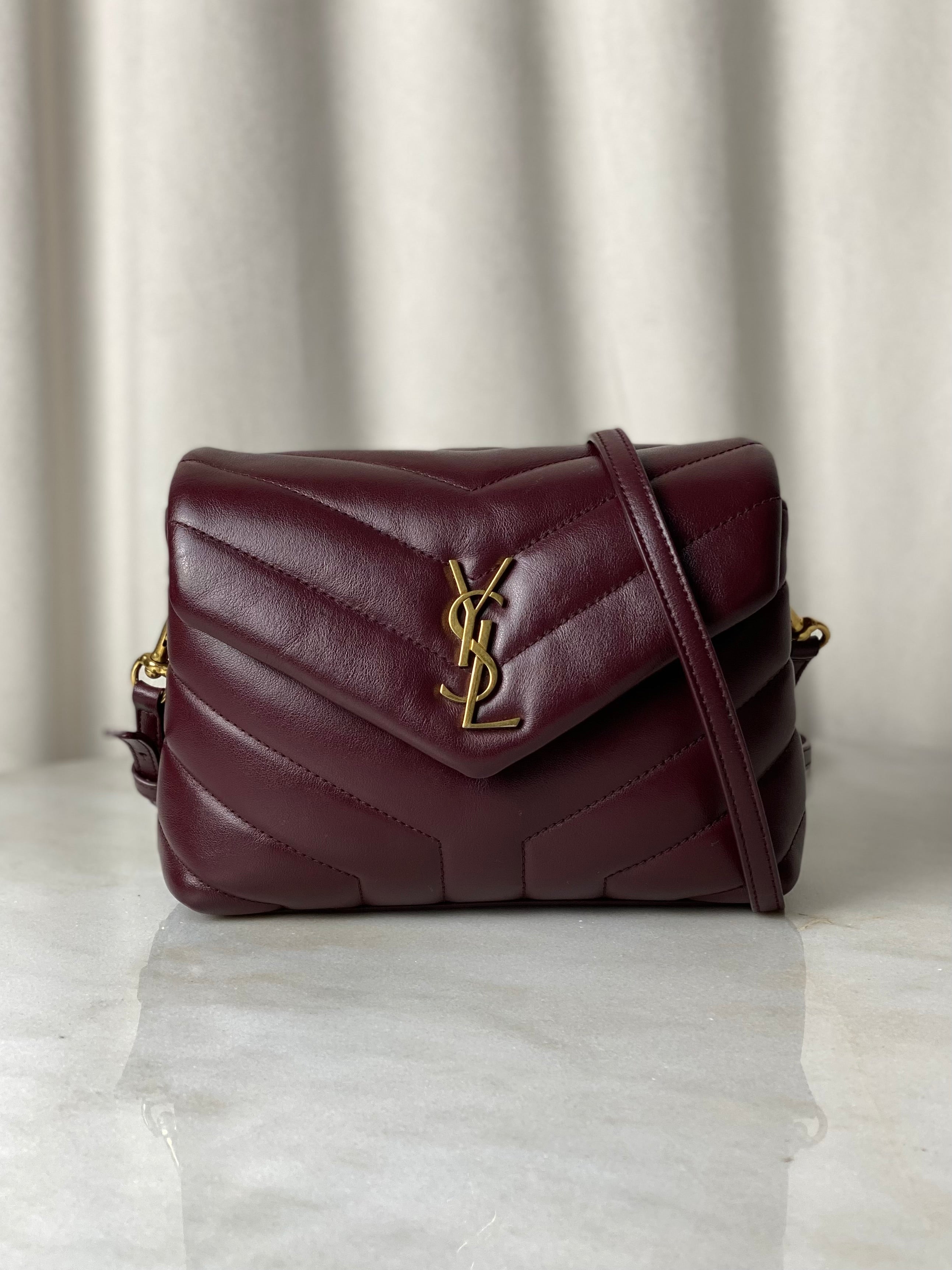 YSL Burgundy Loulou Toy Bag