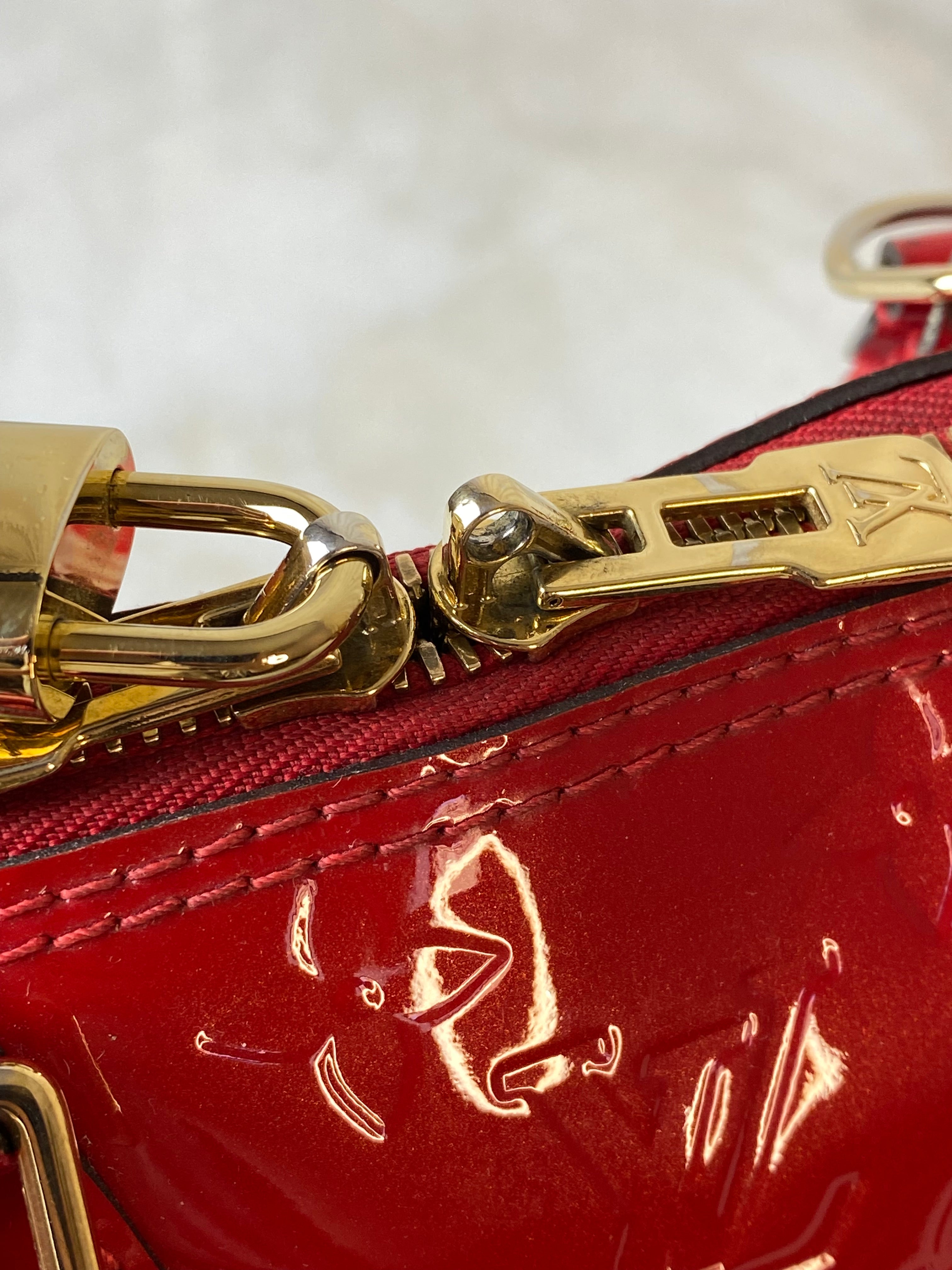 Louis Vuitton Red Monogram Vernis Alma BB Bag-handbag-Louis Vuitton-The Closet Egypt