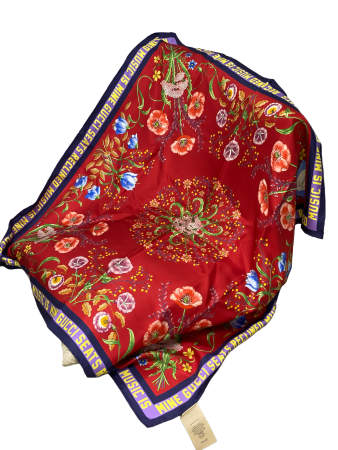 Gucci Red Multicolor Square Silk Scarf-Scarf-Gucci-The Closet Egypt