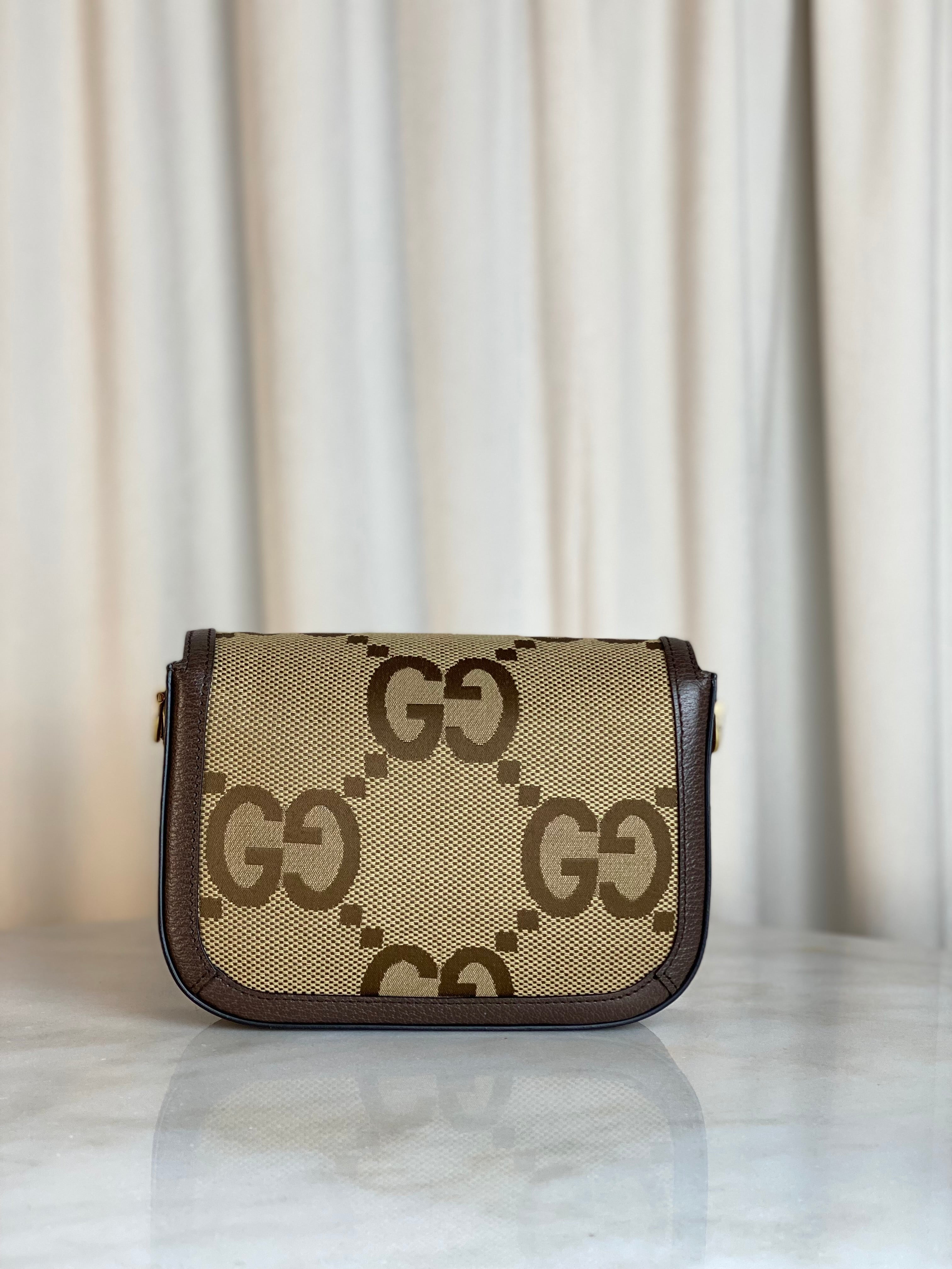 Gucci Bicolor GG Horsebit 1955 Small Crossbody Bag