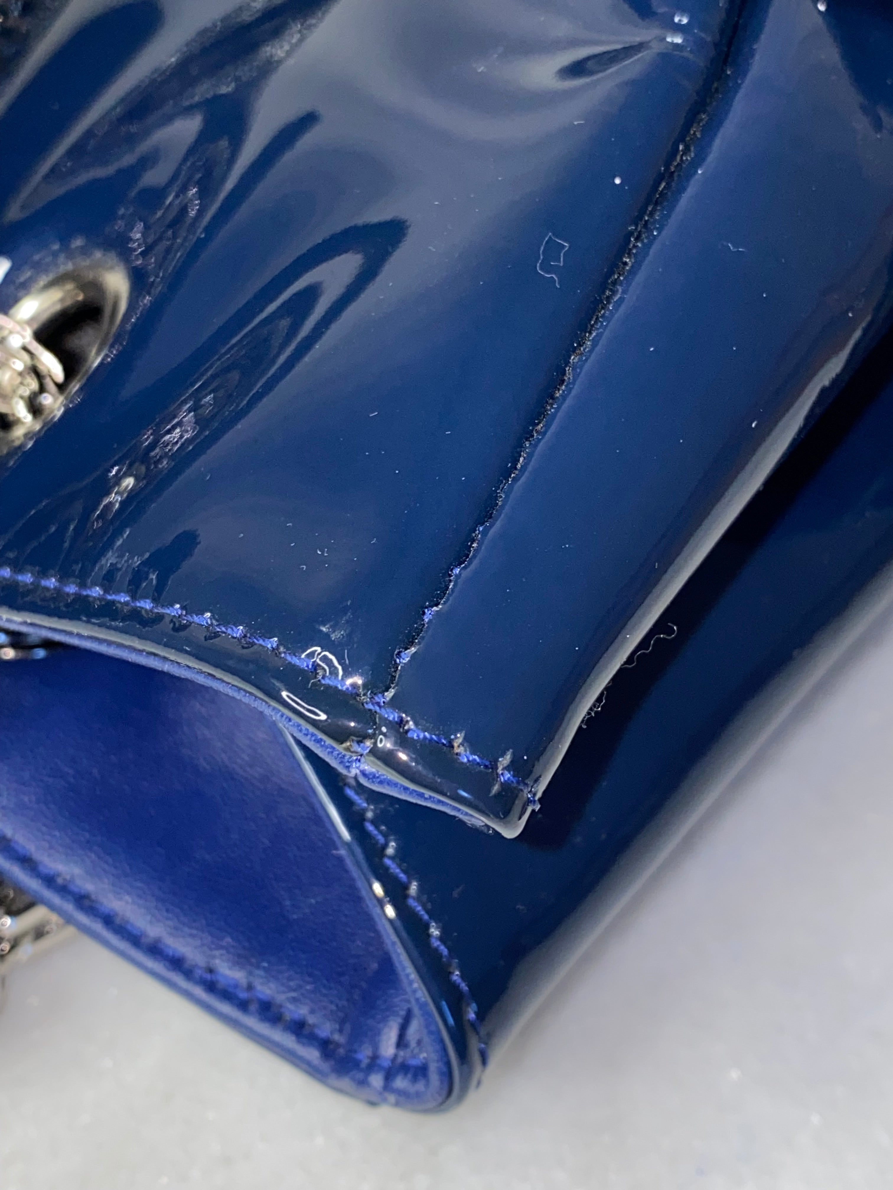 Chanel Dark Blue Giant Reissue Lock Chain Link Shoulder Bag
