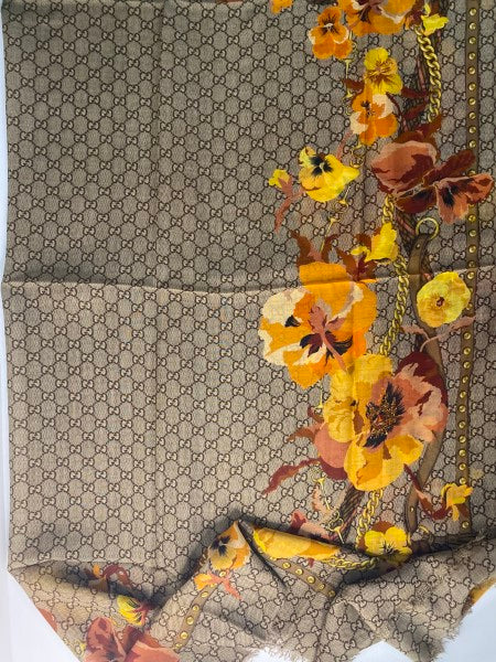 Gucci Tricolor GG Floral Scarf-Scarf-Gucci-The Closet Egypt