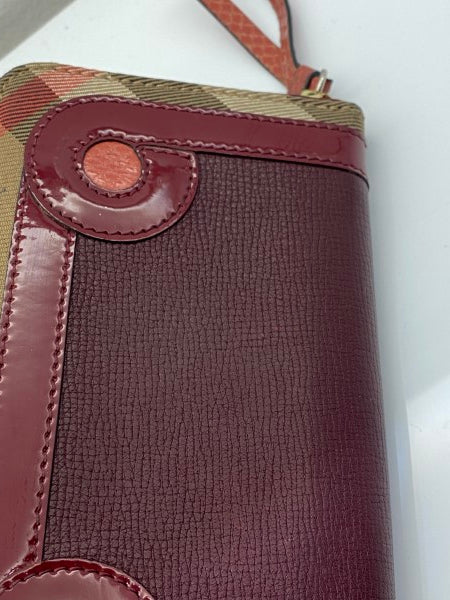 Burberry Dark Red House Check Wallet-wallet-Burberry-The Closet Egypt