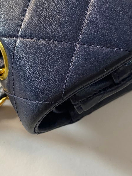 Chanel Navy Vintage Classic Double Flap Small Bag-handbag-Chanel-The Closet Egypt