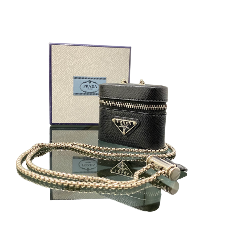 Prada Black Logo Airpods Case-Airpods Case-Prada-The Closet Egypt