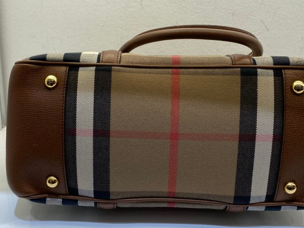 Burberry Brown House Check Satchel Bag-handbag-Burberry-The Closet Egypt