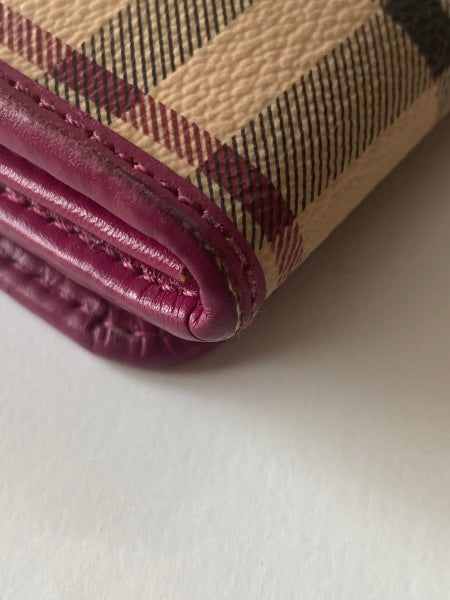 Burberry Pink Haymarket Long Wallet-wallet-Burberry-The Closet Egypt