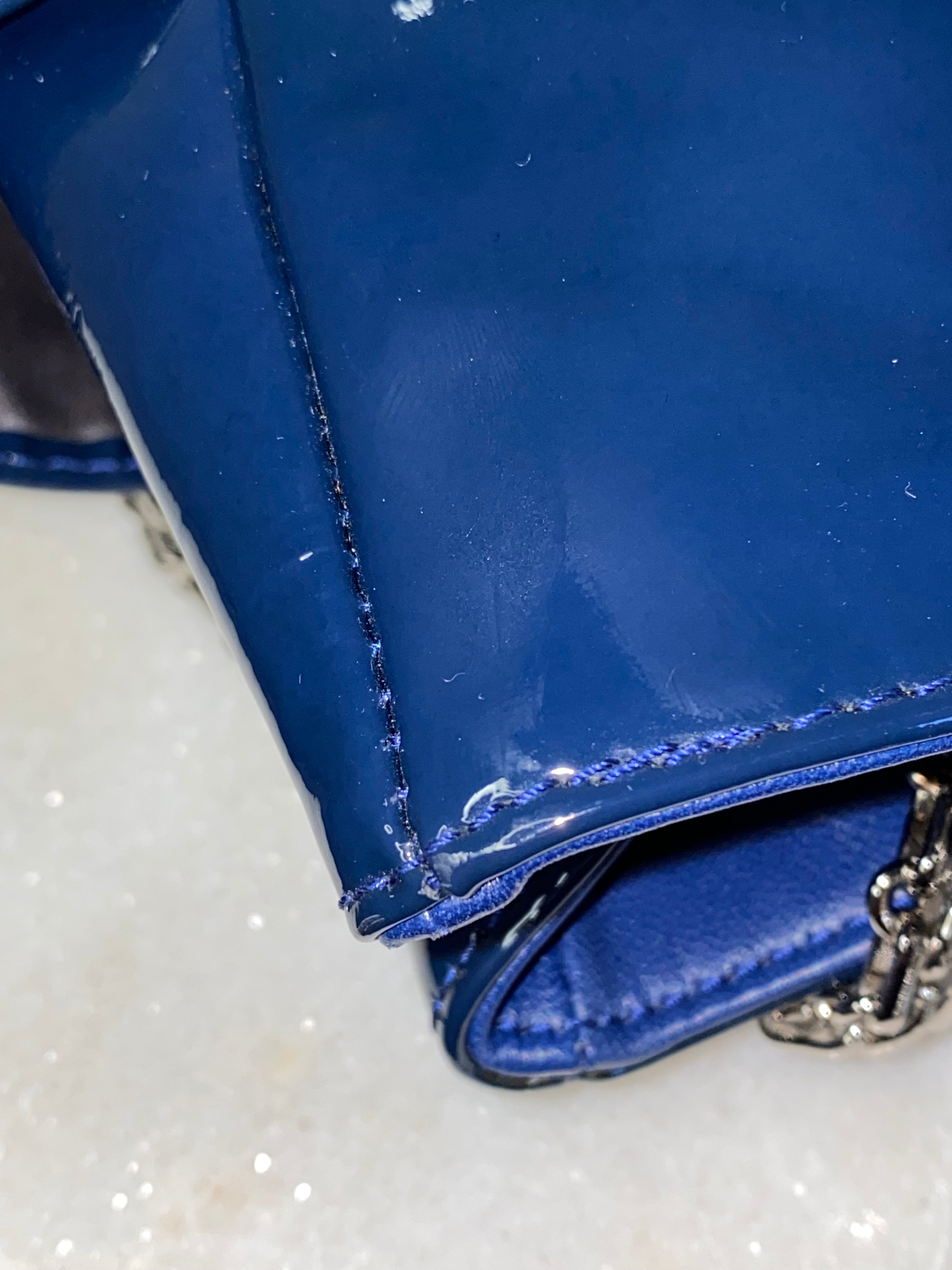 Chanel Dark Blue Giant Reissue Lock Chain Link Shoulder Bag