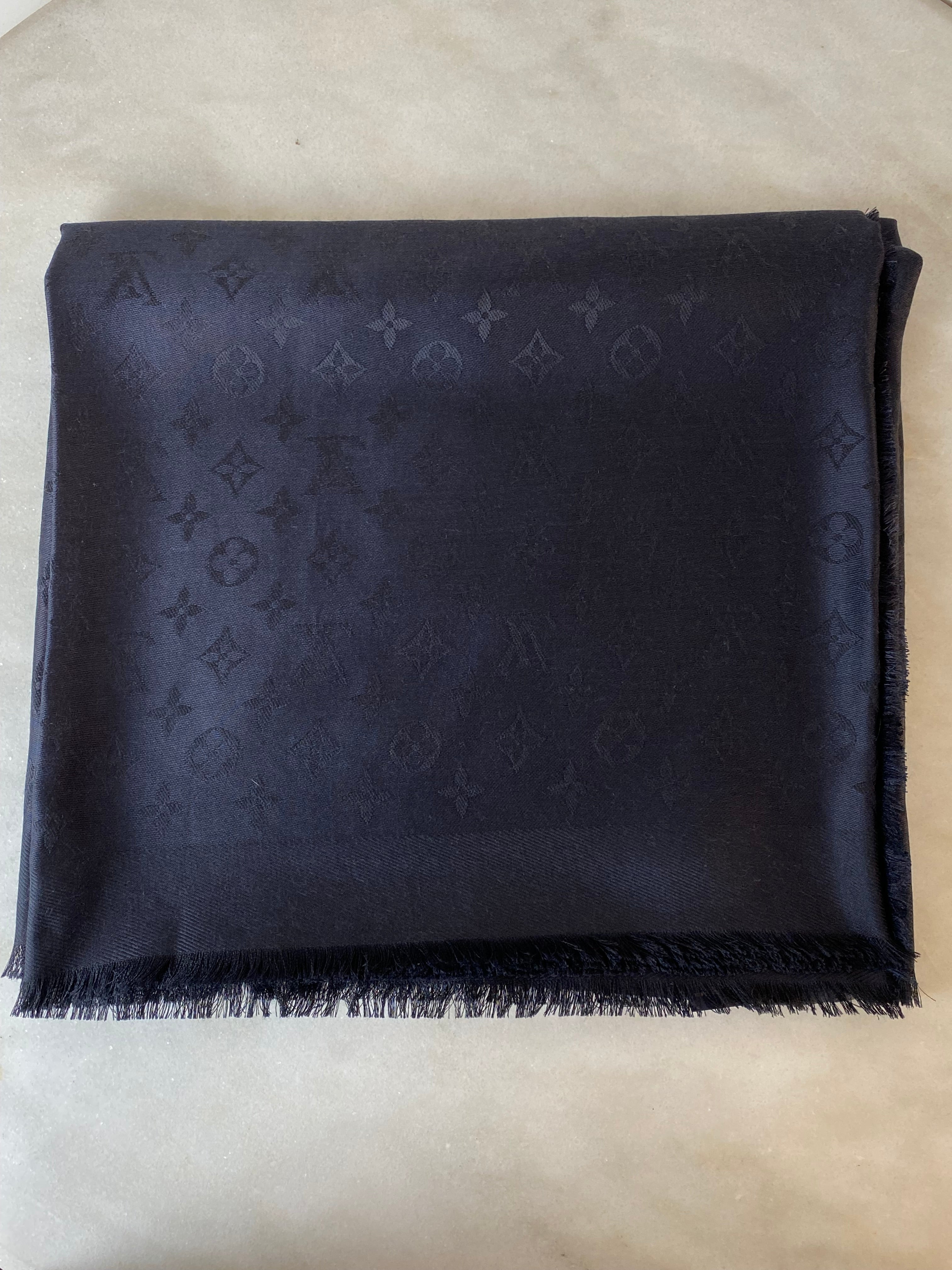Louis Vuitton Black Monogram Scarf-sca-Louis Vuitton-The Closet Egypt