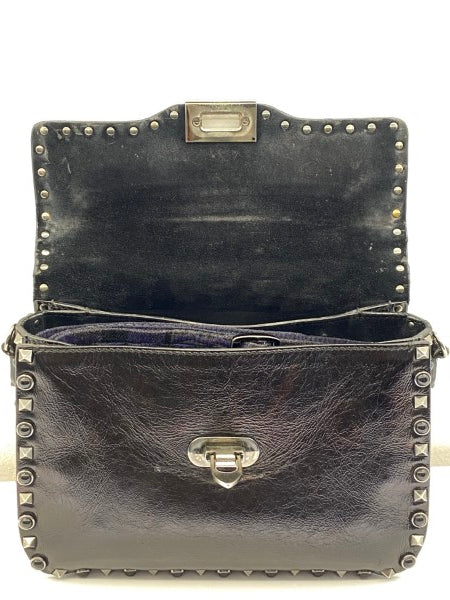 Valentino Black Rockstuds Crossbody Bag-handbag-Valentino-The Closet Egypt
