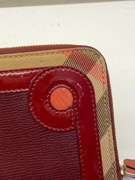 Burberry Dark Red House Check Wallet-wallet-Burberry-The Closet Egypt