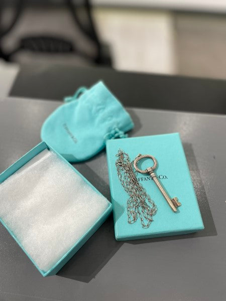 Tiffany & Co Silver Key Necklace-Necklaces-Tiffany & Co-The Closet Egypt
