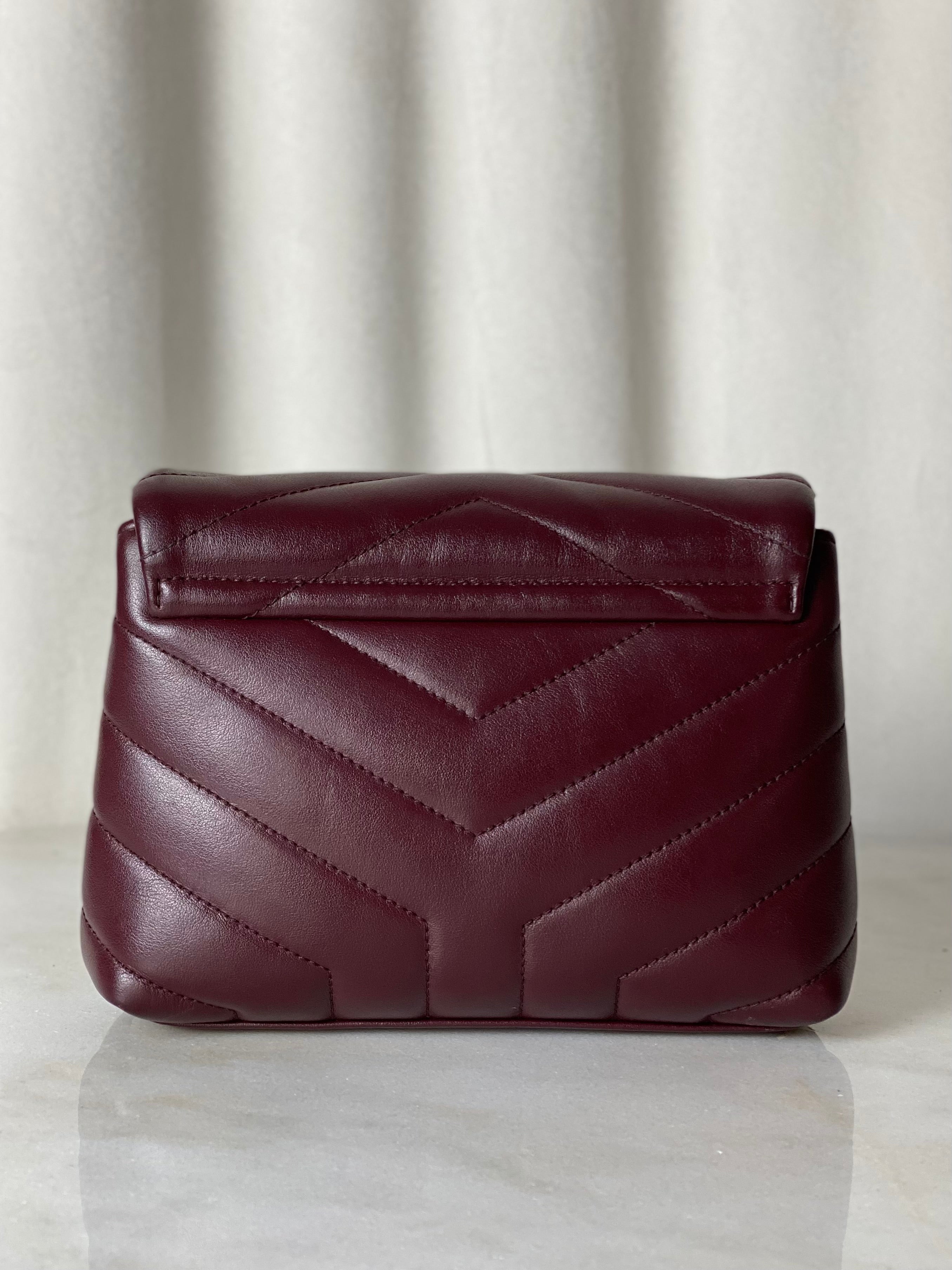 YSL Burgundy Loulou Toy Bag