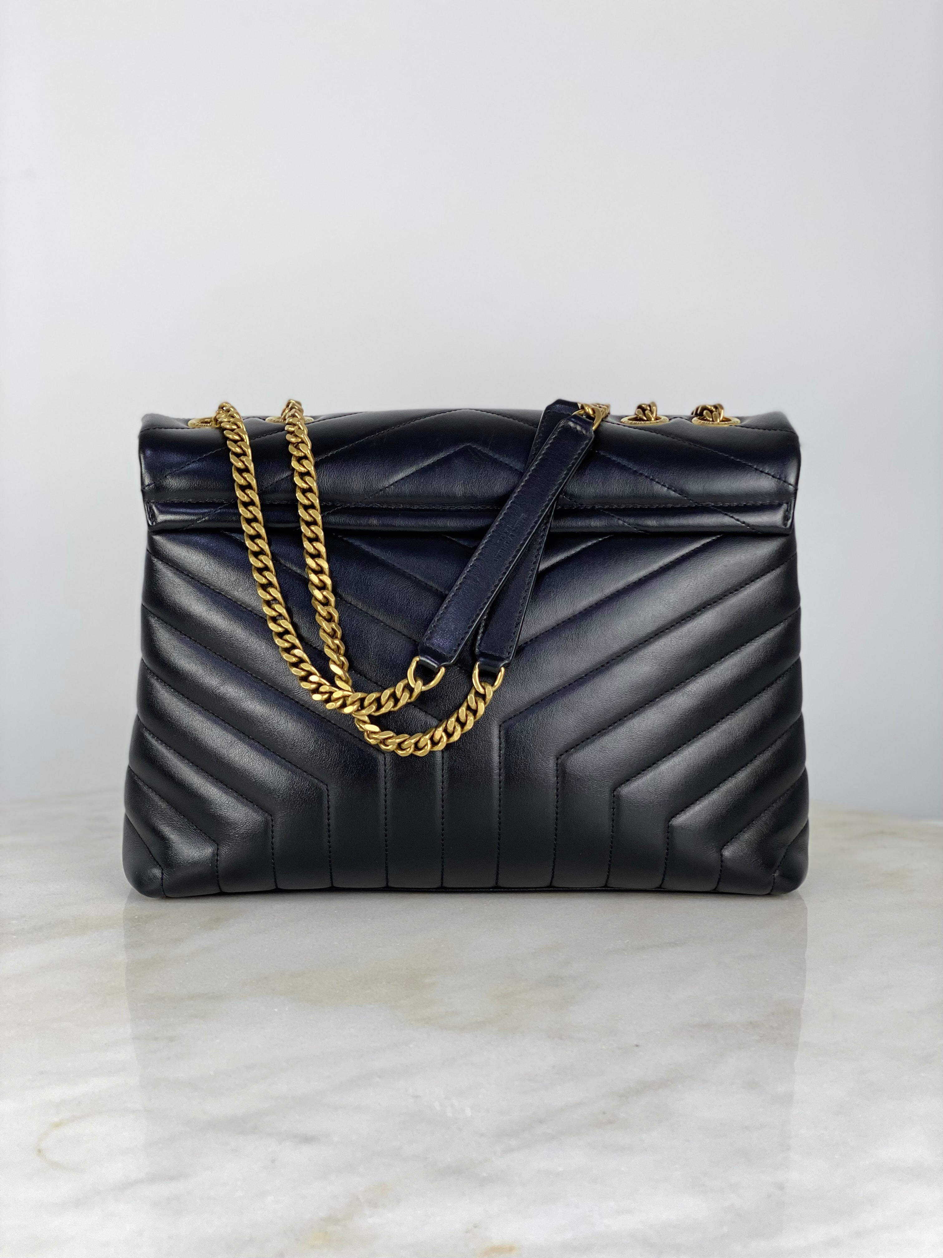 YSL Black Loulou Medium Bag