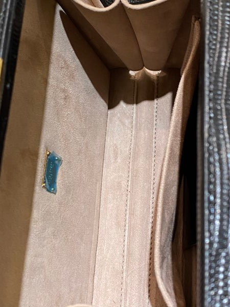 Dolce & Gabbana Black Iguana Print Box Bag-handbag-Dolce & Gabbana-The Closet Egypt