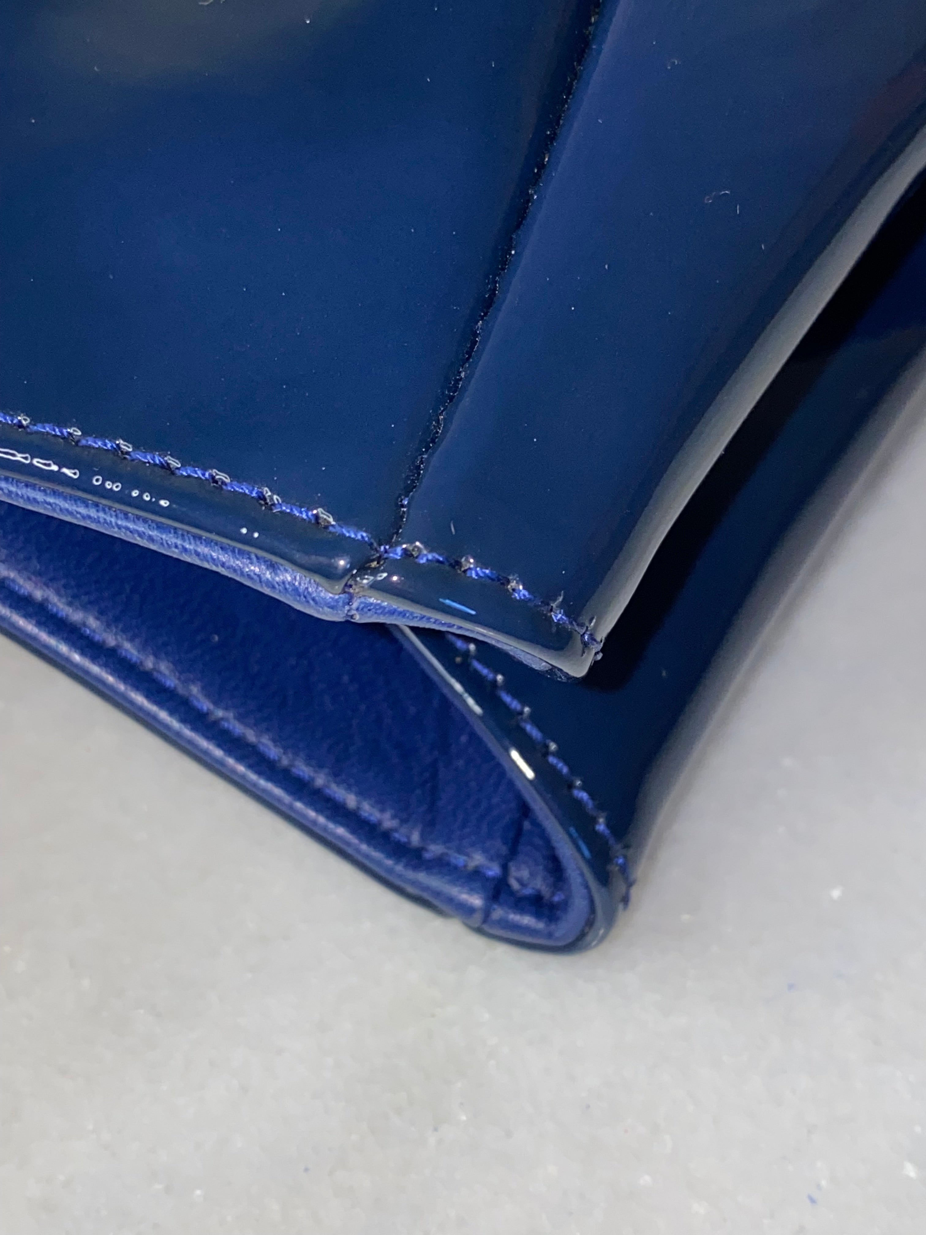 Chanel Dark Blue Giant Reissue Lock Chain Link Shoulder Bag