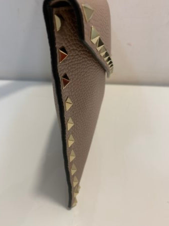 Valentino Beige Rockstud Clutch-Clutch-Valentino-The Closet Egypt