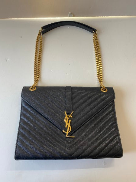 YSL Black Monogram Satchel Shoulder Bag-handbag-YSL-The Closet Egypt