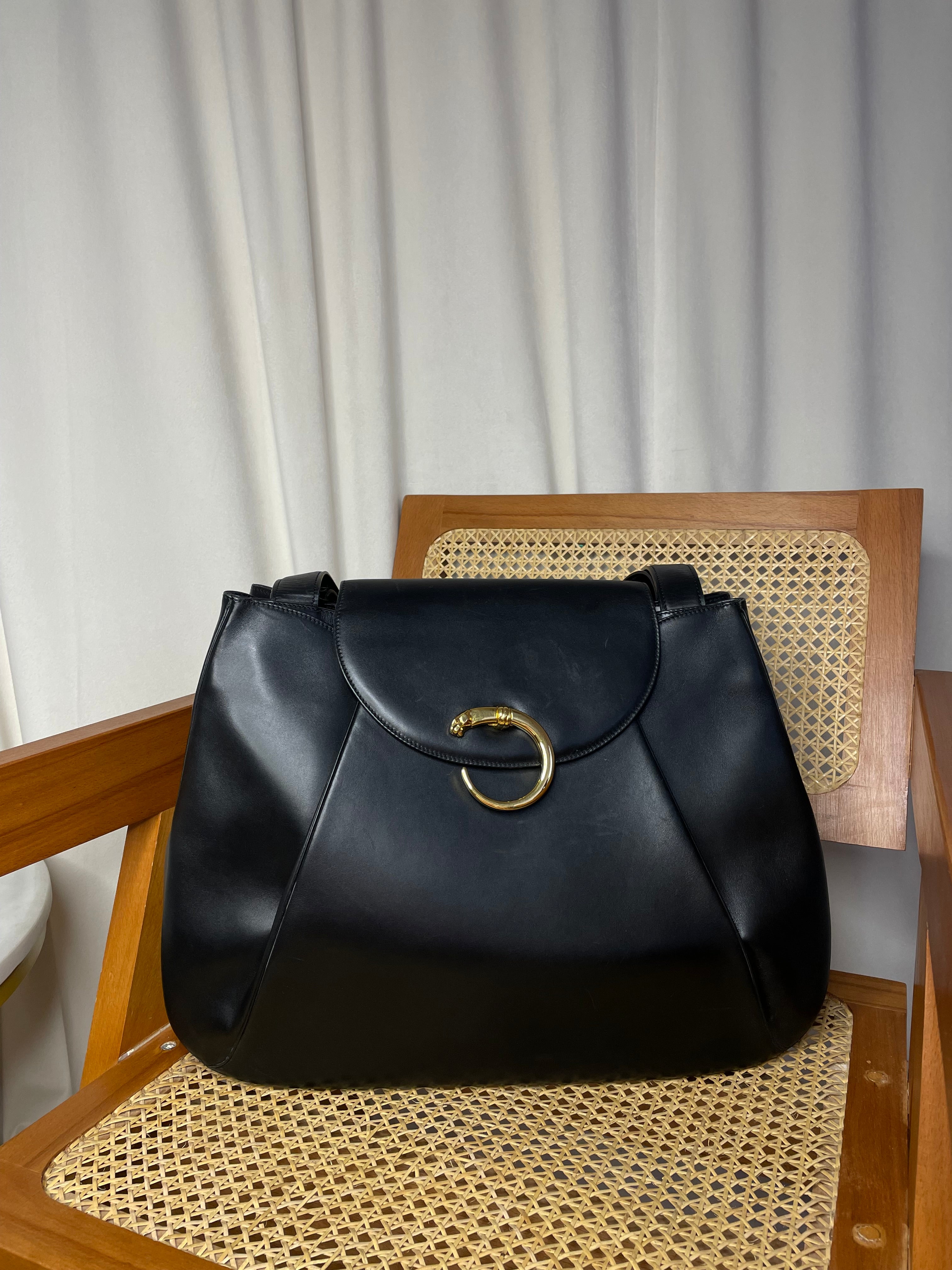 Cartier Black Panthere Shoulder Bag-handbag-Cartier-The Closet Egypt