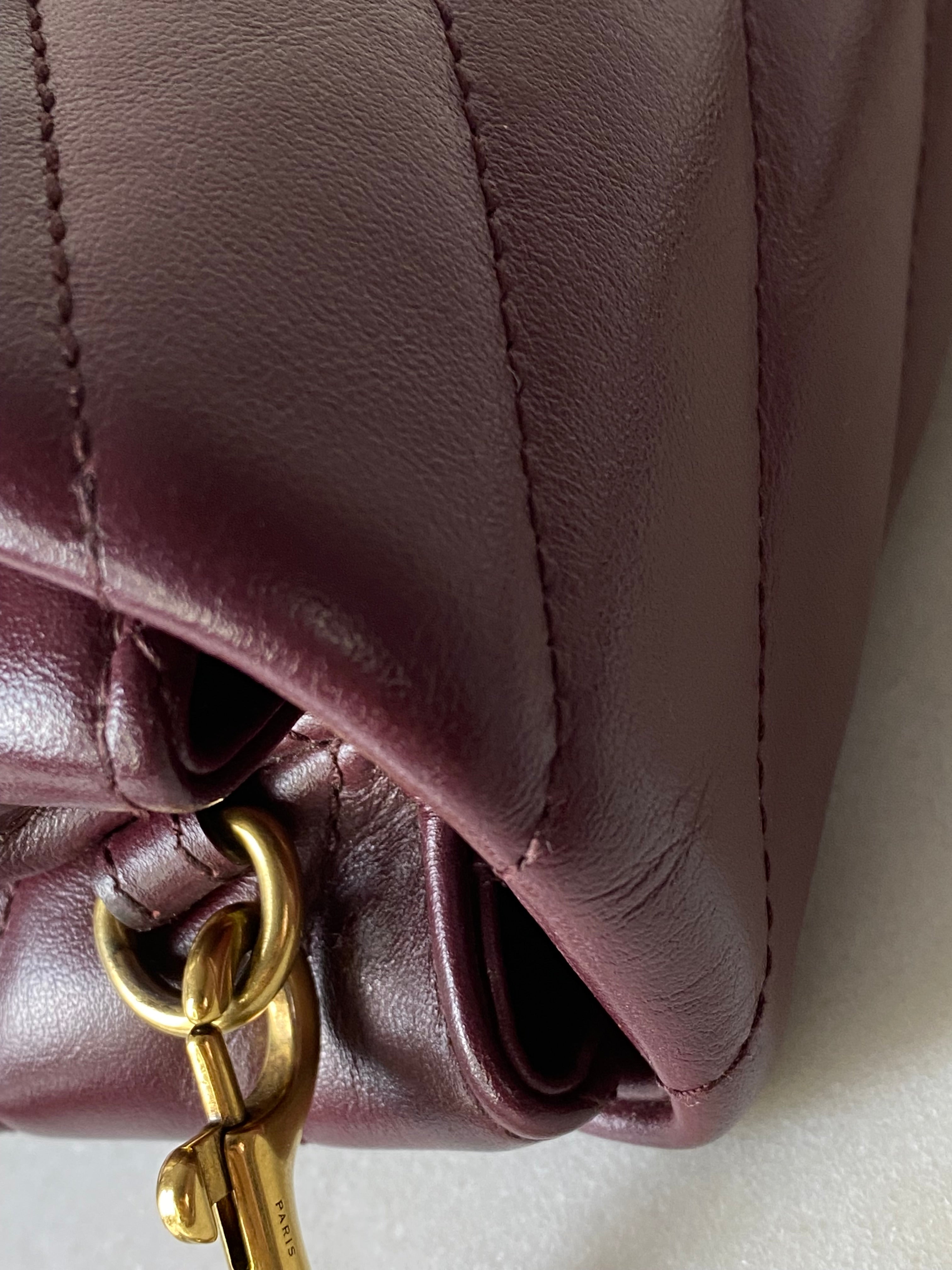 YSL Burgundy Loulou Toy Bag