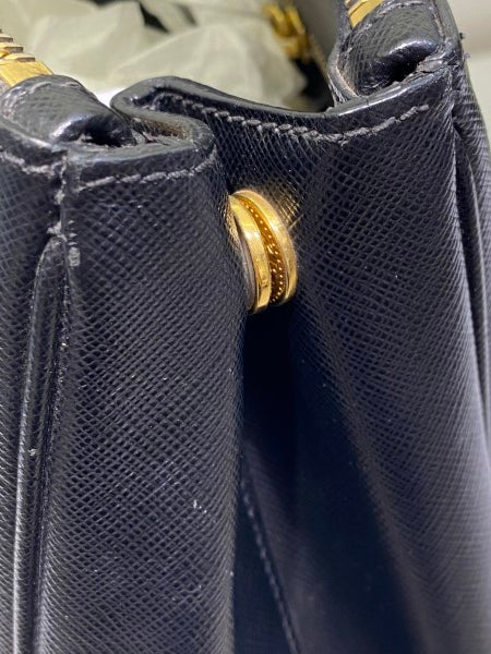 Prada Blue Galleria Double Zip Medium Bag-handbag-Prada-The Closet Egypt