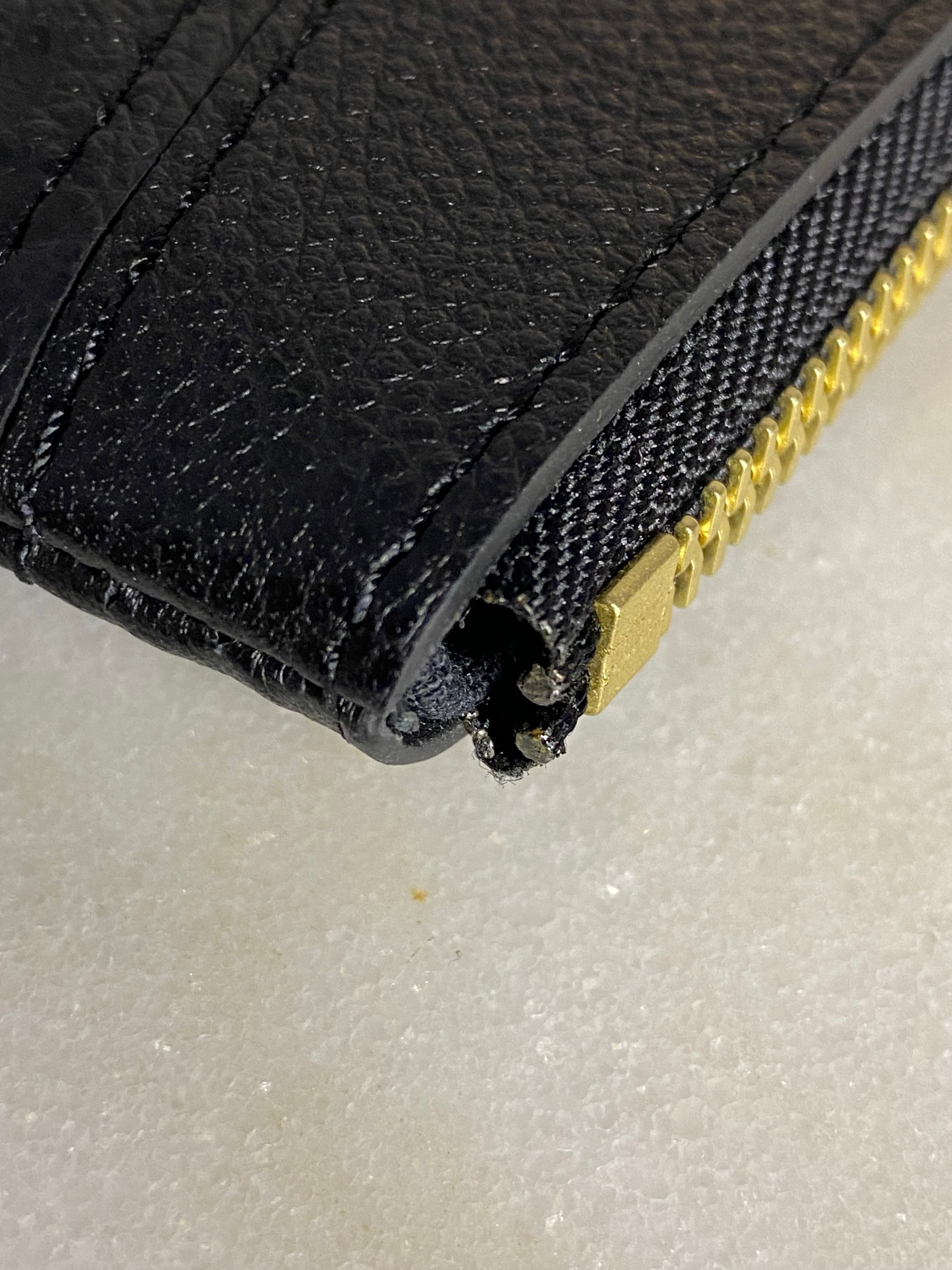 Louis Vuitton Black Daily Empreinte Zip Clutch