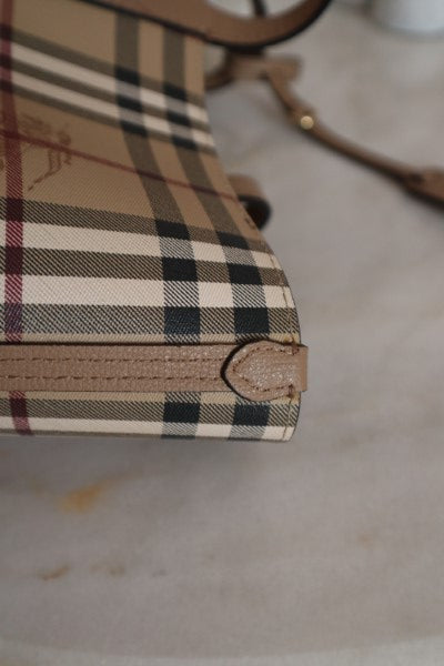 Burberry Beige Haymarket Reverse Tote Medium Shoulder Bag-handbag-Burberry-The Closet Egypt