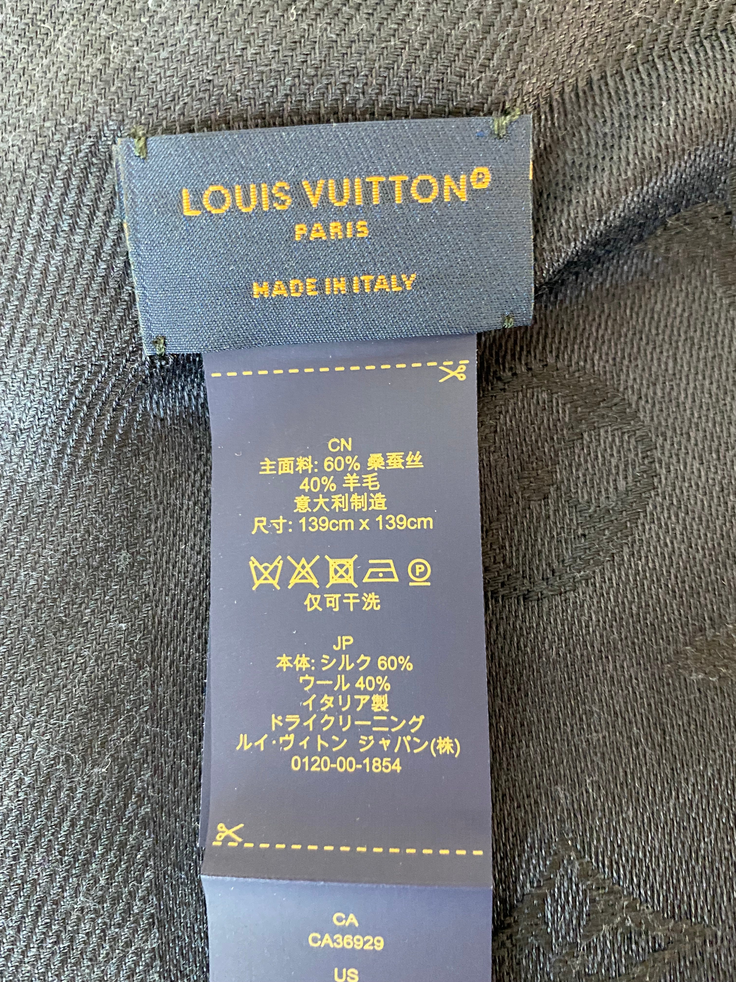 Louis Vuitton Black Monogram Scarf-sca-Louis Vuitton-The Closet Egypt