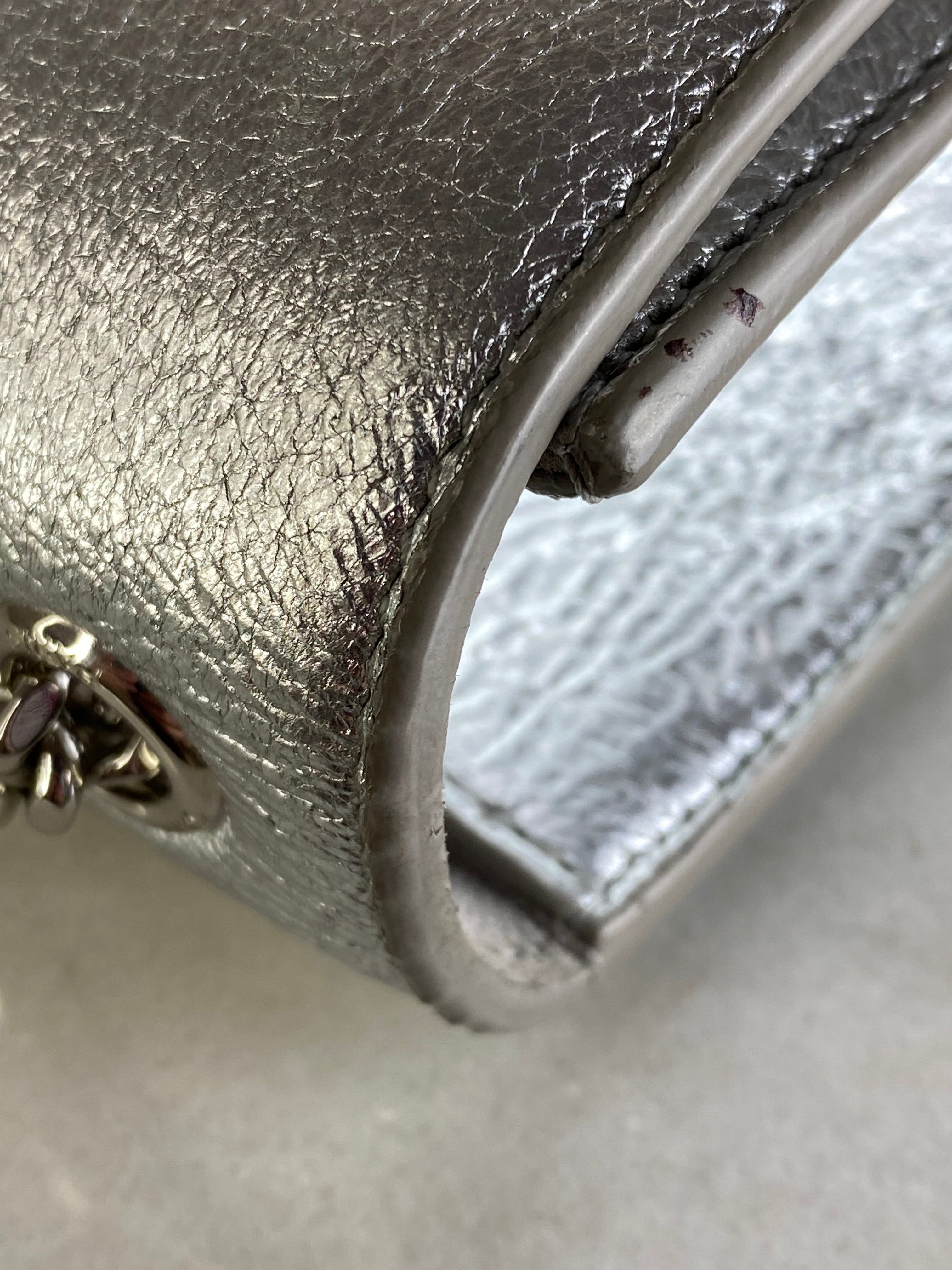 YSL Metallic Silver Yves Medium Cloud & Strar Kate Bag-handbag-YSL-The Closet Egypt