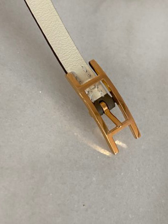 Hermes Light Beige Behapi Double Tour Bracelet-Bracelet-Hermes-The Closet Egypt