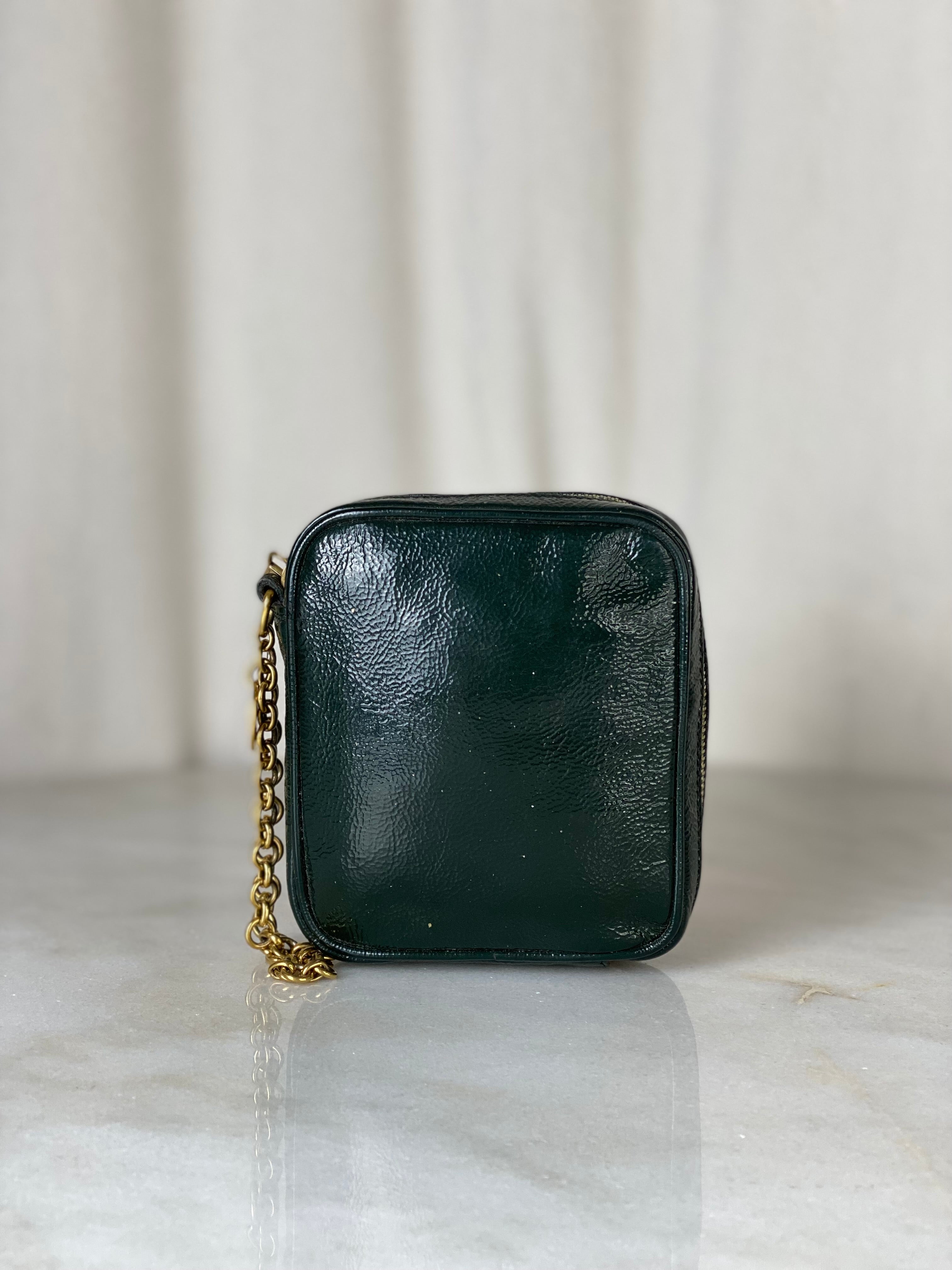 YSL Green Belle De Jour Chain Pouch-Pouch-YSL-The Closet Egypt