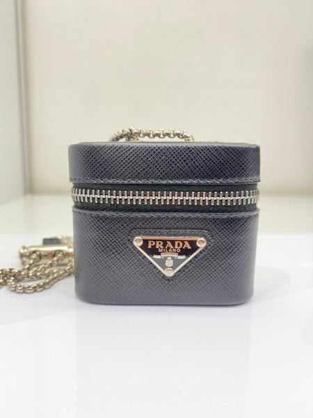 Prada Black Logo Airpods Case-Airpods Case-Prada-The Closet Egypt