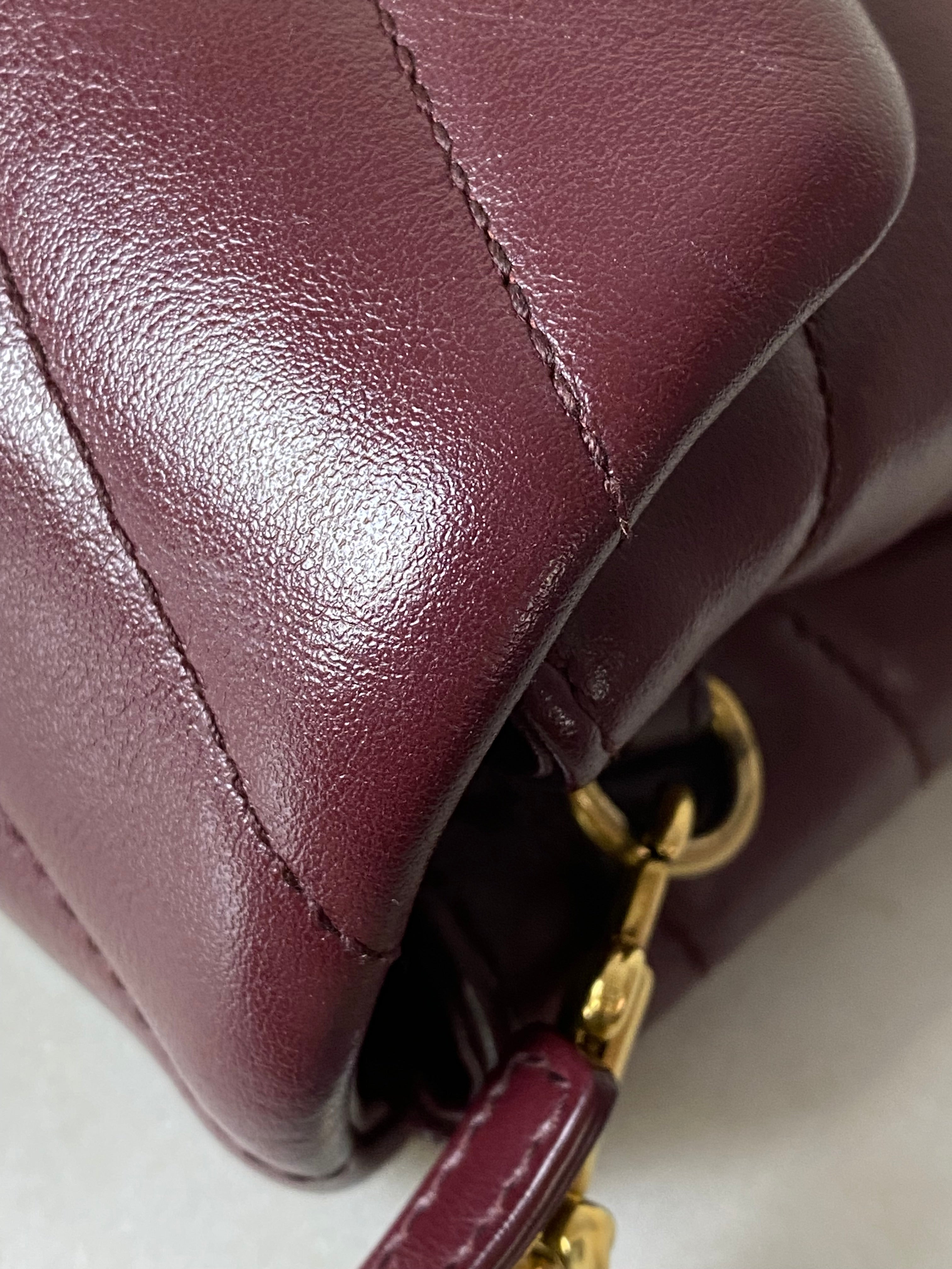 YSL Burgundy Loulou Toy Bag