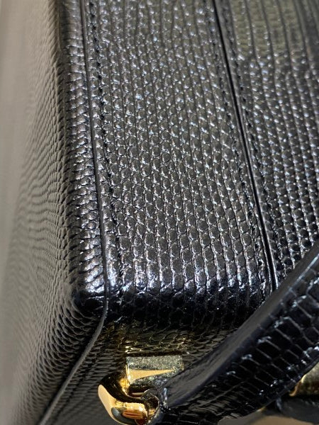 Dolce & Gabbana Black Iguana Print Box Bag-handbag-Dolce & Gabbana-The Closet Egypt