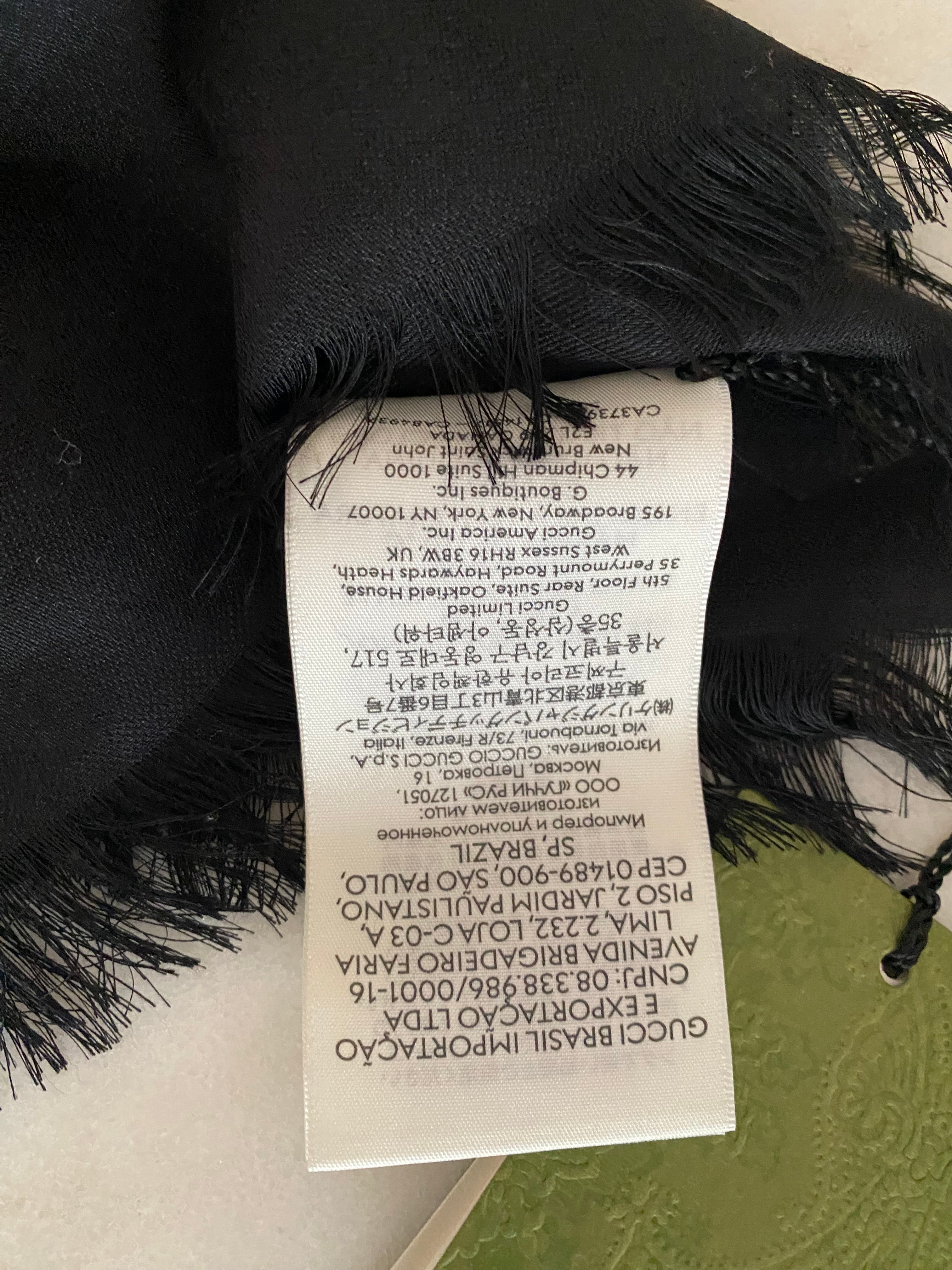 Gucci Black GG Scarf-Scarf-Gucci-The Closet Egypt