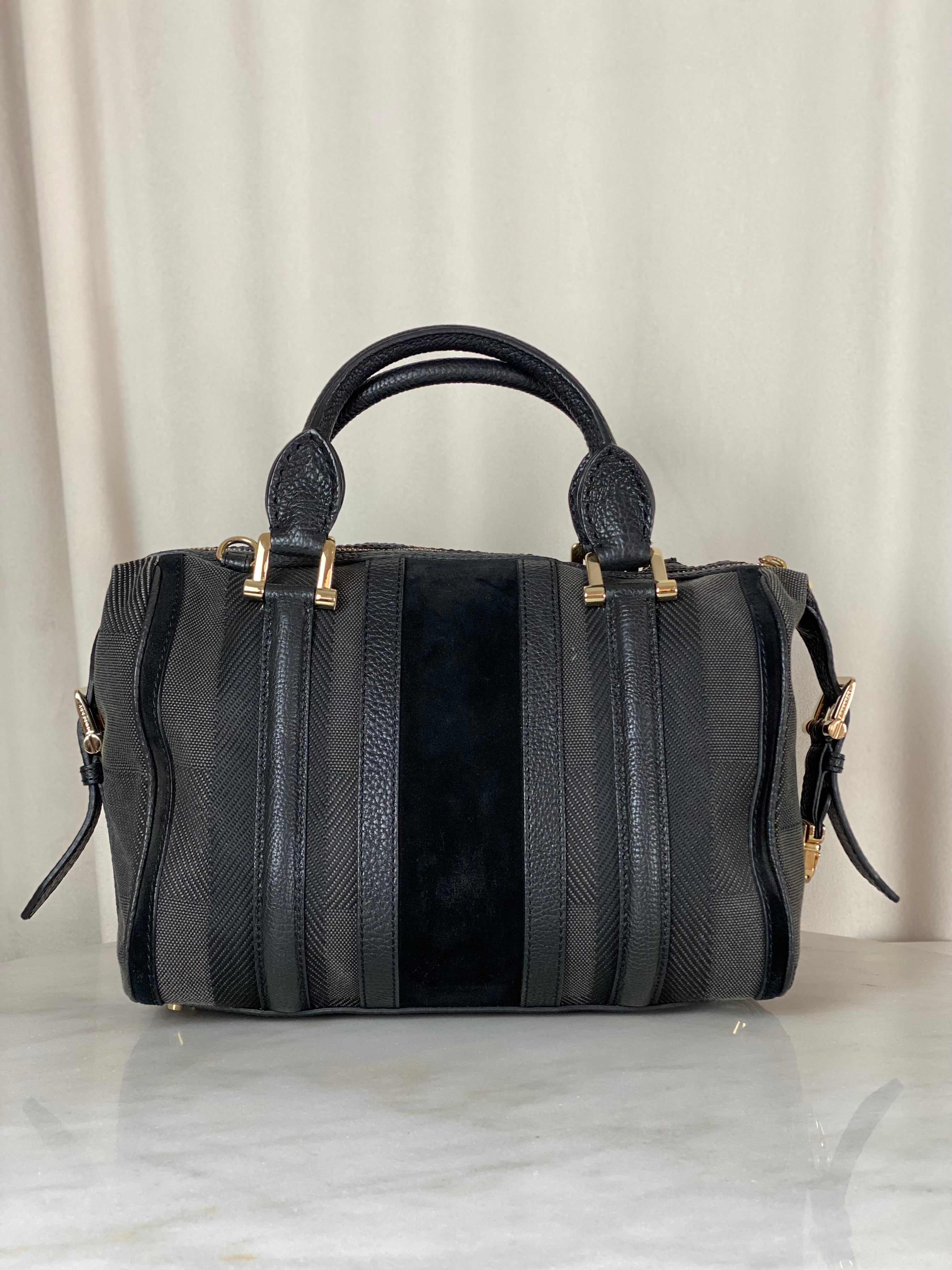 Burberry Black Bowling Boston Medium Bag