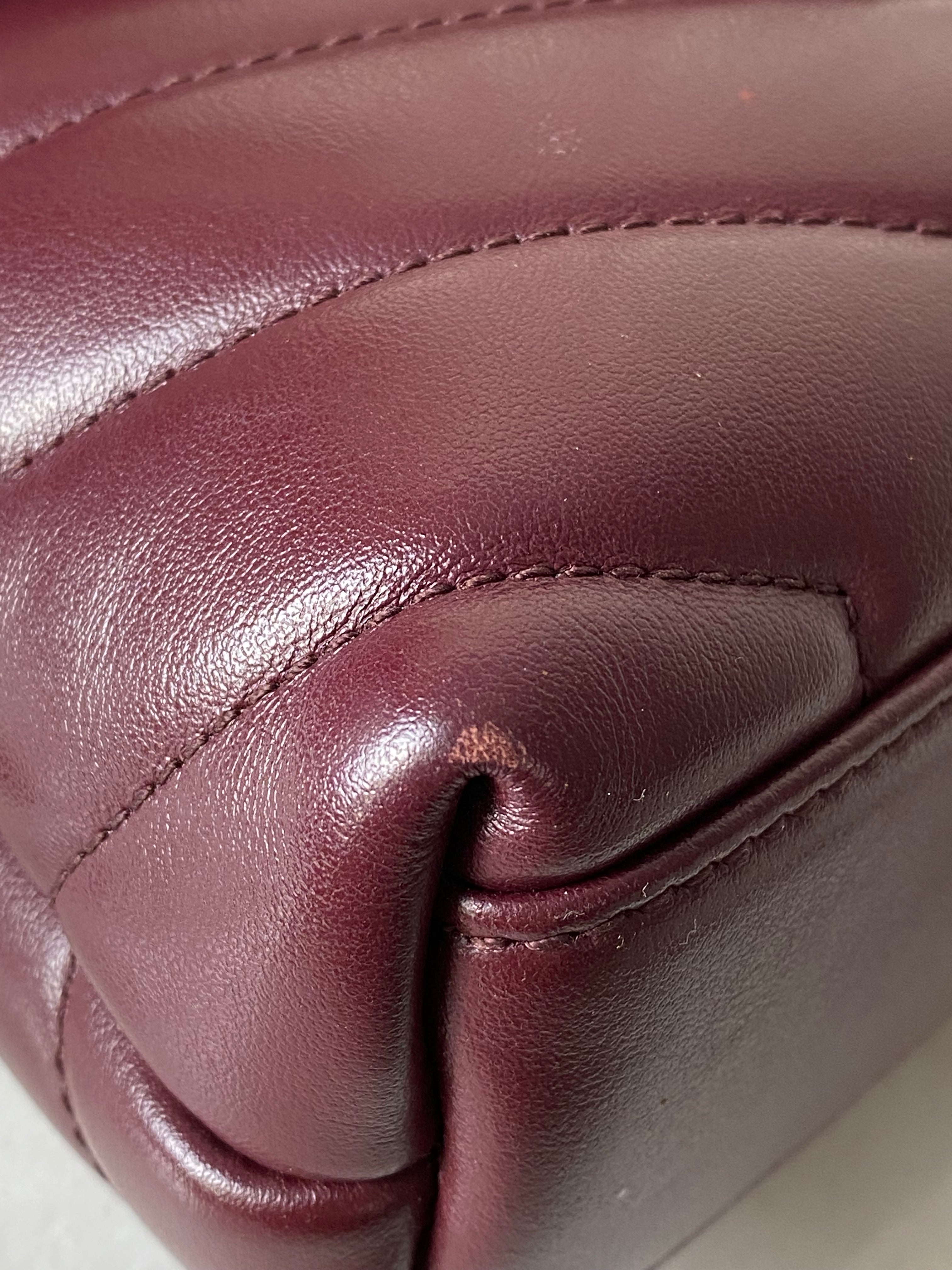 YSL Burgundy Loulou Toy Bag
