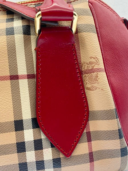 Burberry Haymarket Red Panel Blaze Tote Bag-handbag-Burberry-The Closet Egypt