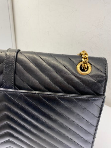 YSL Black Envelope Large Bag-handbag-YSL-The Closet Egypt