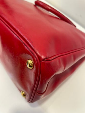 Prada Red Vernice Vertical Tote Bag-handbag-Prada-The Closet Egypt