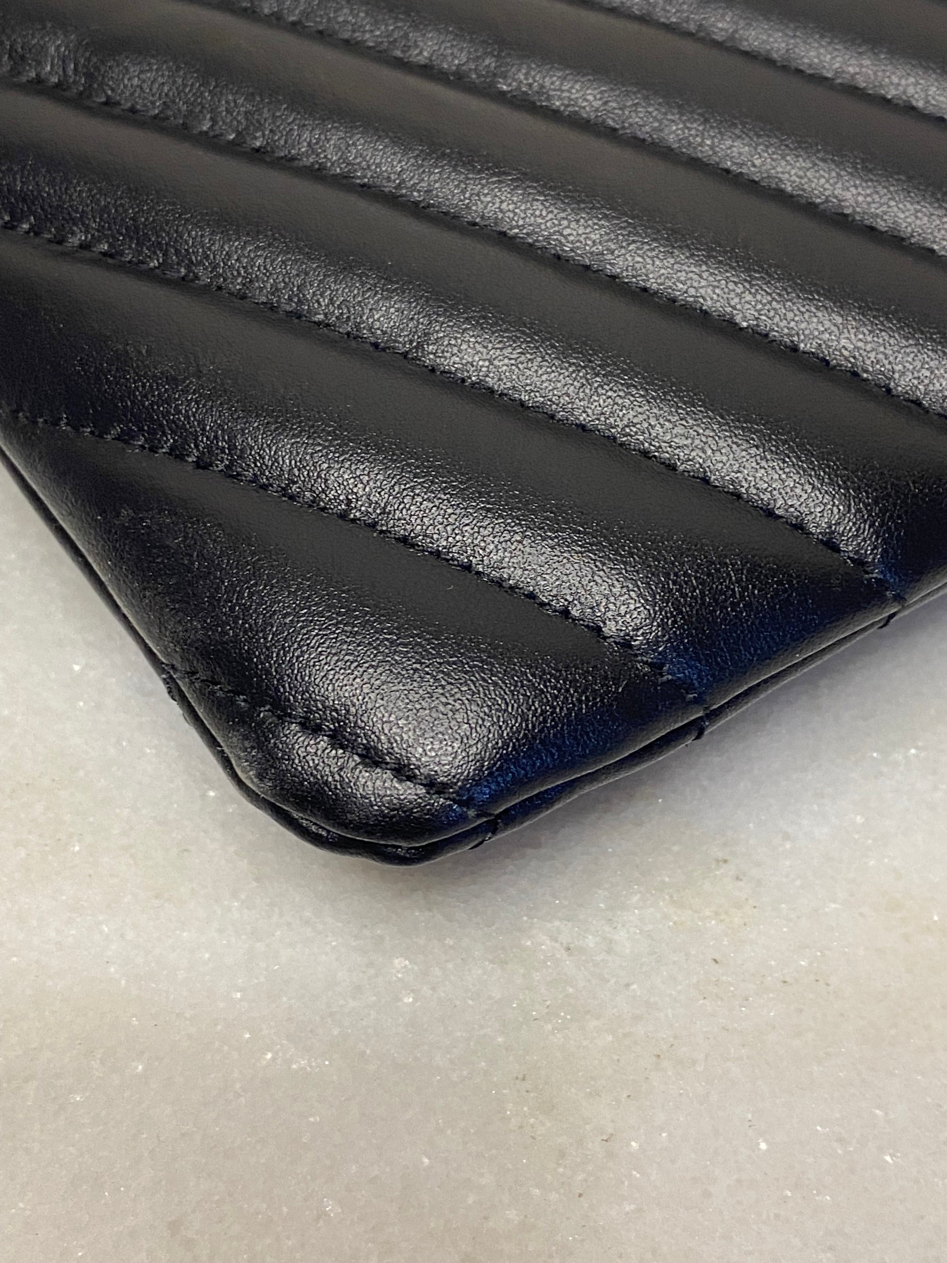 YSL Black Cassandre Medium Classic Clutch-Clutch-YSL-The Closet Egypt