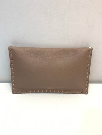 Valentino Beige Rockstud Clutch-Clutch-Valentino-The Closet Egypt