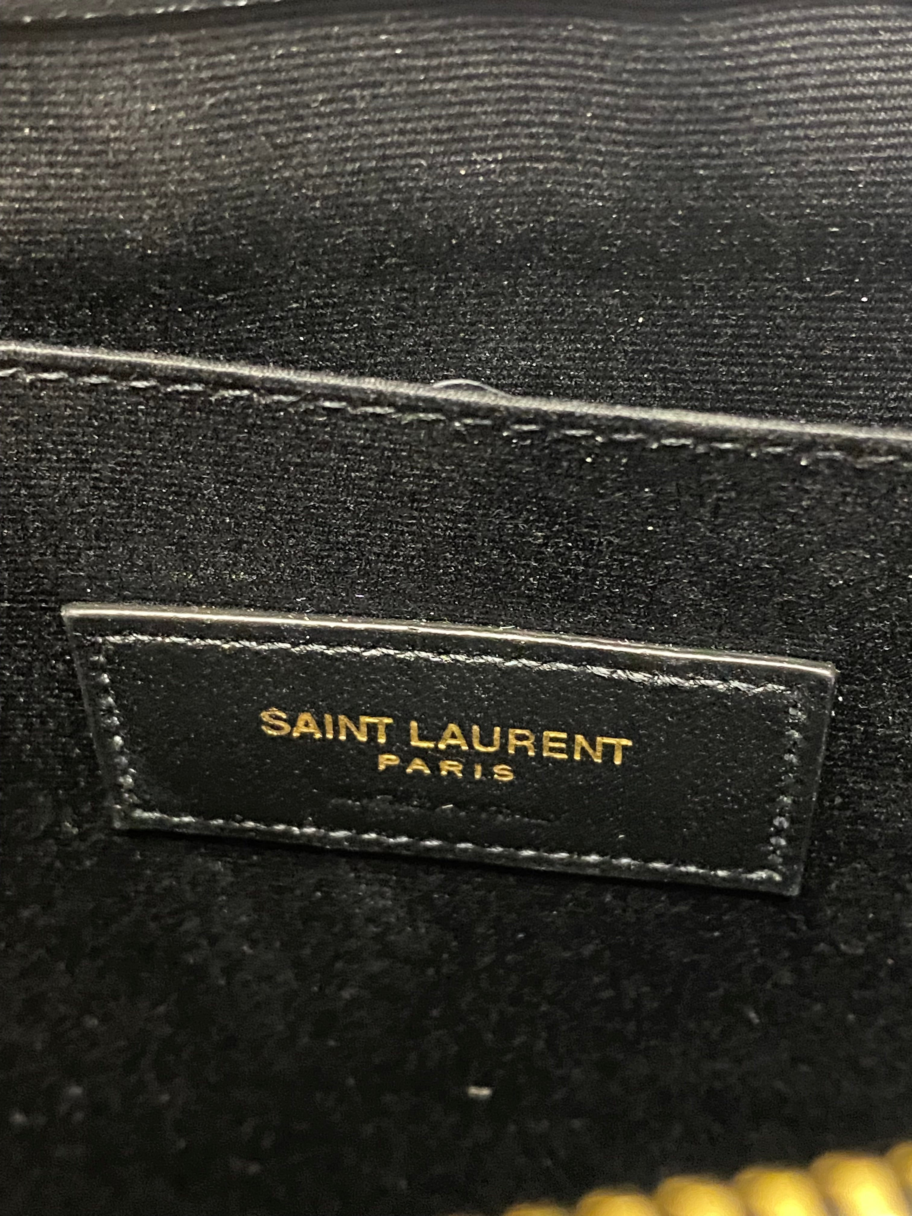 YSL Black Cassandre Medium Classic Clutch-Clutch-YSL-The Closet Egypt