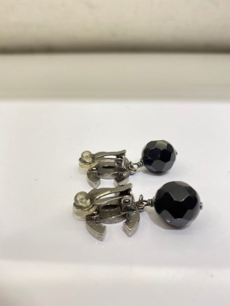 Chanel Black Pearl Drop Earring-Earrings-Chanel-The Closet Egypt