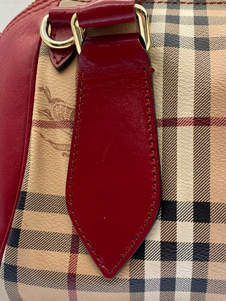 Burberry Haymarket Red Panel Blaze Tote Bag-handbag-Burberry-The Closet Egypt