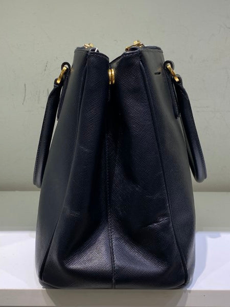 Prada Blue Galleria Double Zip Medium Bag-handbag-Prada-The Closet Egypt